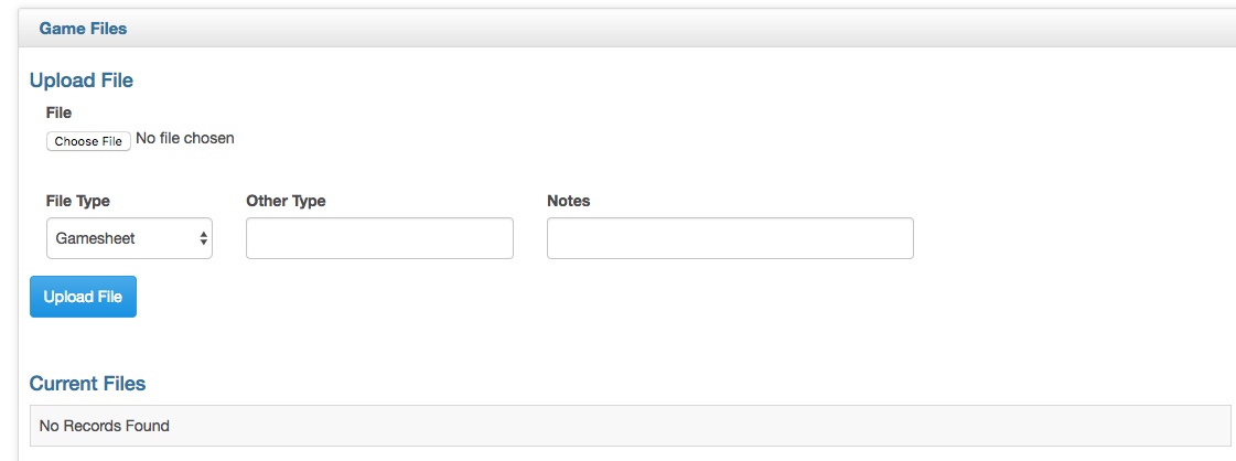upload gamesheet