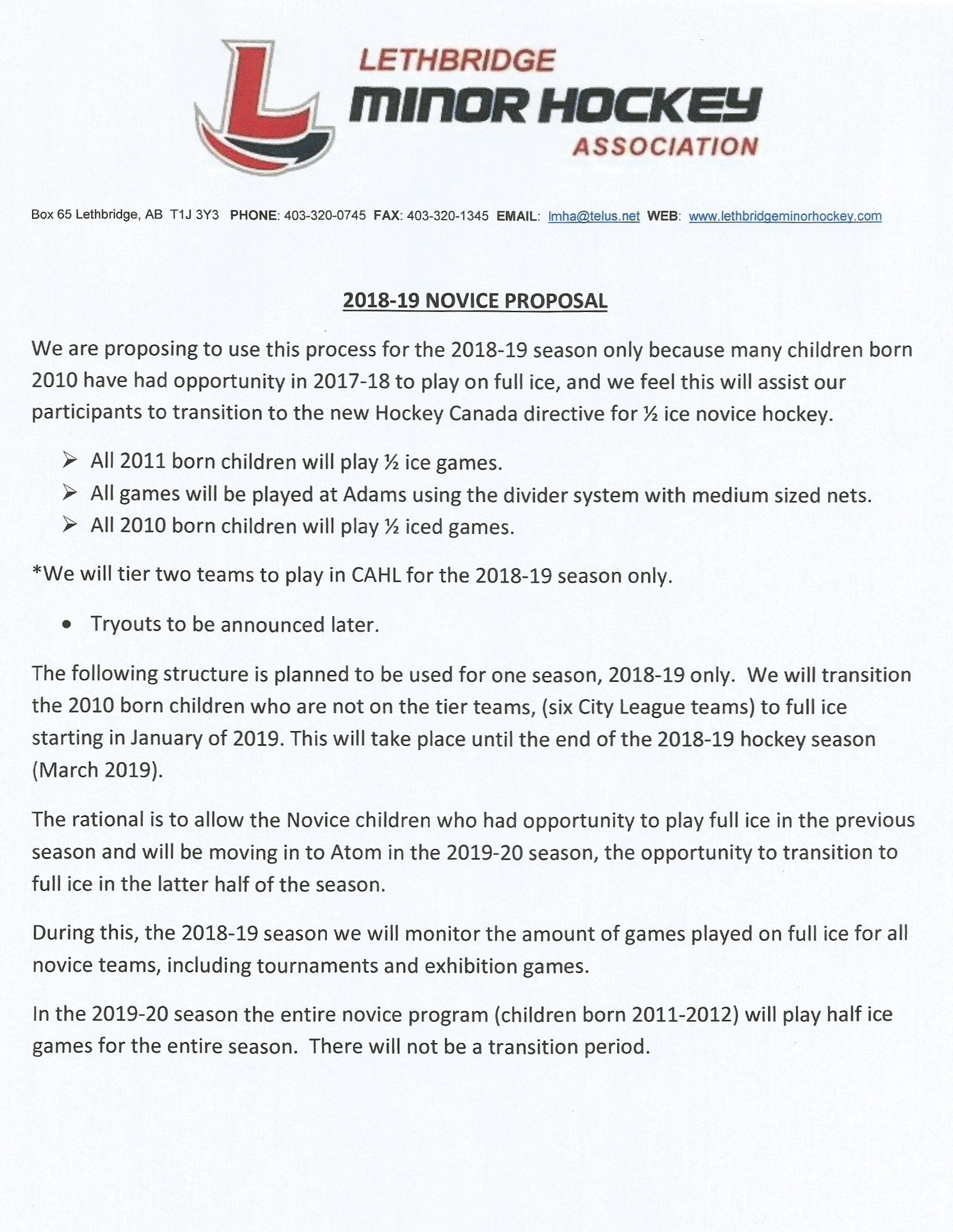What's Happening - Novice 2018-19