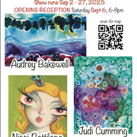 Wild Women Art Show,  Opening Reception Sep 6, 6-8pm, 15140 N Bluff Rd, White Rock, on 16th ave beside Pelican Rouge Cafe, Sep 2-27, Tuesday-Sat 10-4
