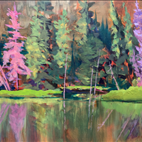 Reflections, acrylic, North Van Art Rental and Sales, artrental@northvanarts.ca, 333 Lonsdale Ave, N Vancouver