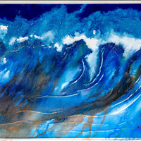 The Waves of Tofino, Watercolor, Langley Senior Centre Art Walk, M-F, 9-4,  20605 51B Ave, Langley