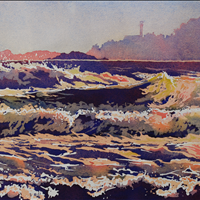 Relentless, Watercolor, Private Collection