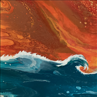 Lava Wave, Acrylic, Private Collection