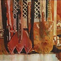 Rusting The Time Away, Watercolor, Private Collection
