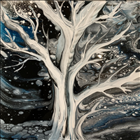 Galaxy Tree, Acrylic, Private Collection