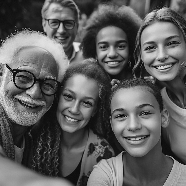 Showing wide age range of spectators