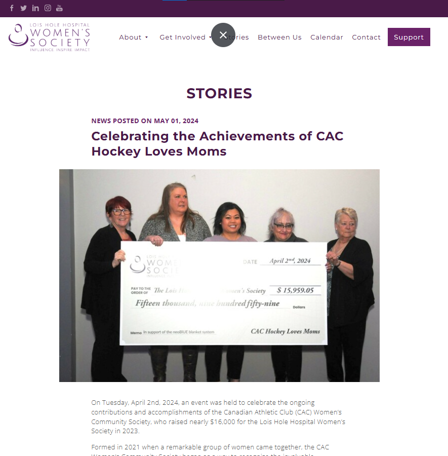 CAC Women's Society 2024 Results