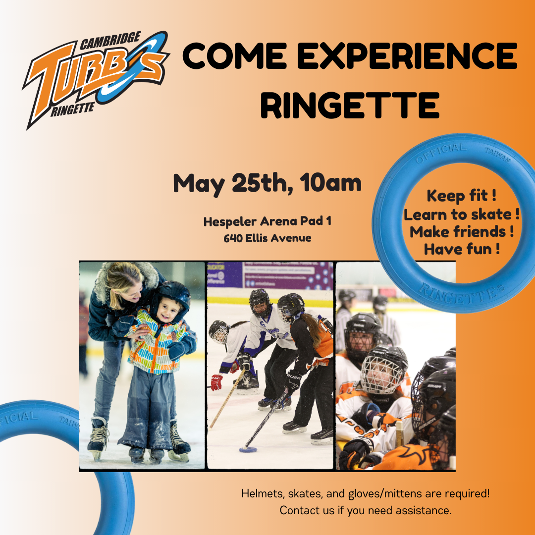 Poster of come experience ringette event