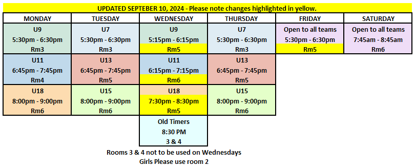 SCHEDULE