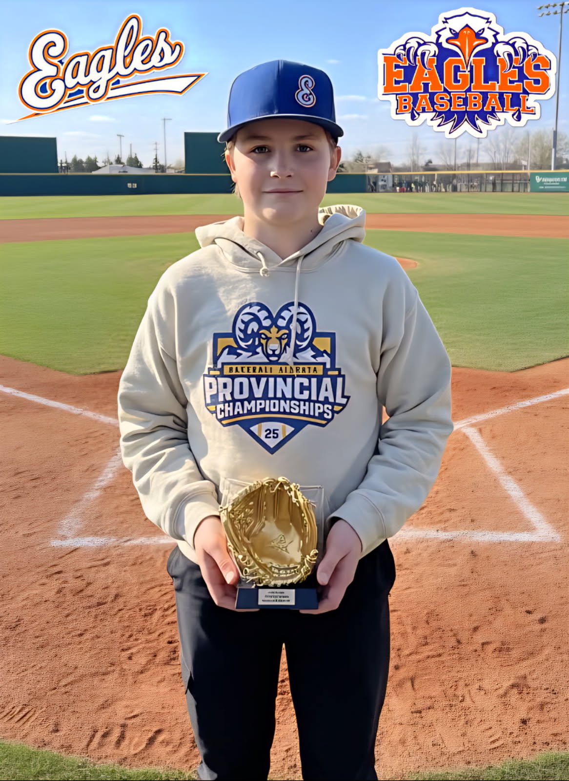 Baseball Alberta 13U 'A' Player of the Year! Awarded to our very own Eagle Connor Engen.