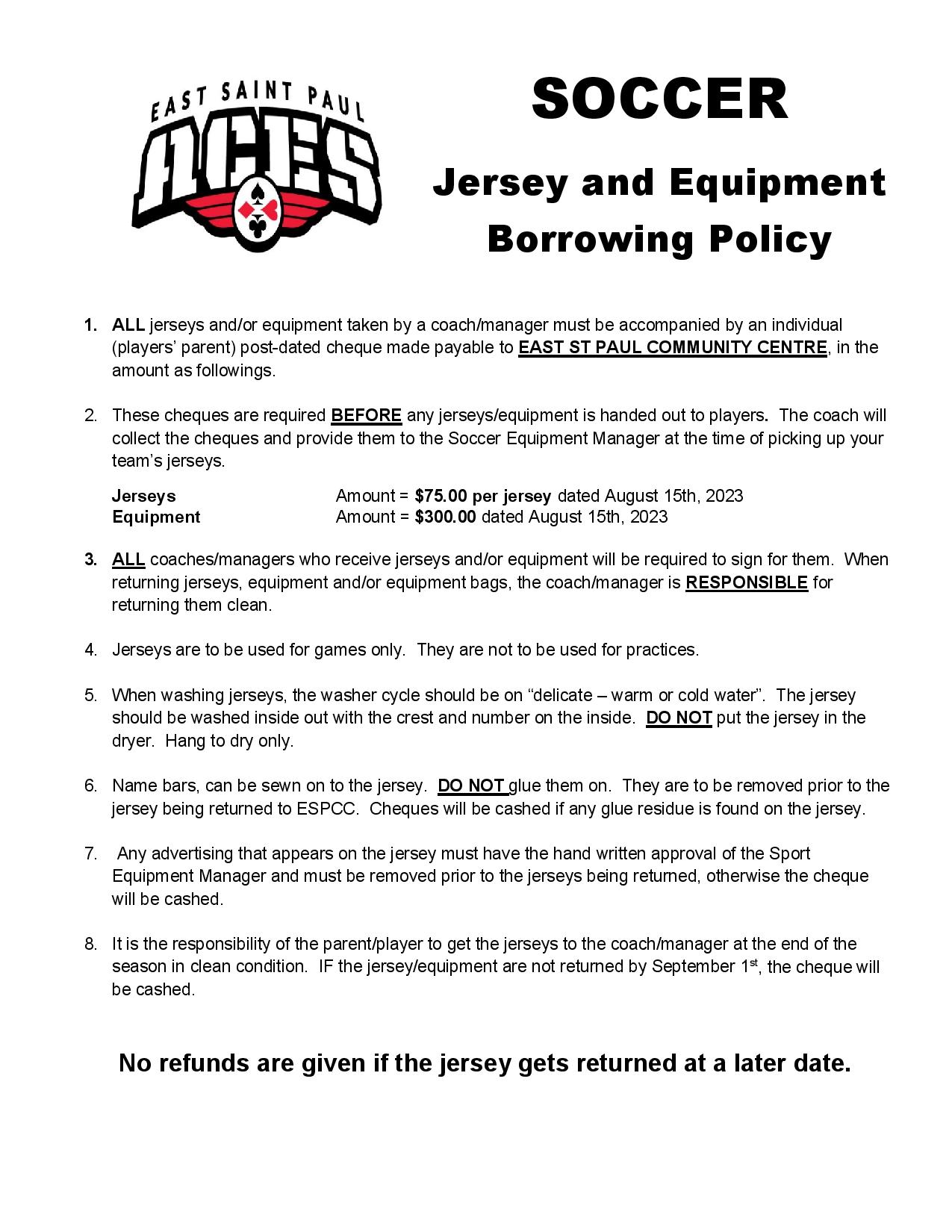 2023.Soccer.Outdoor.Jersey Policy