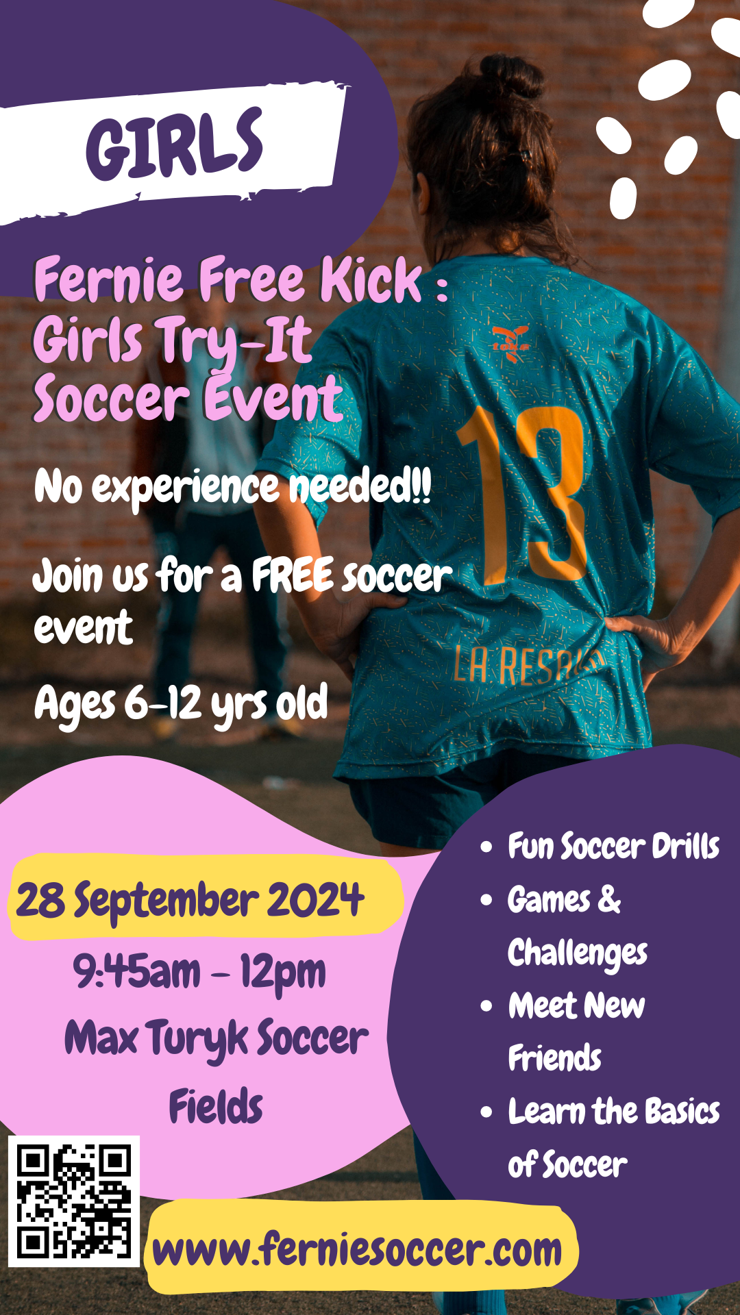 Girls Free Kick Day