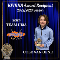 Team U13A MVP: Cole Van Oene