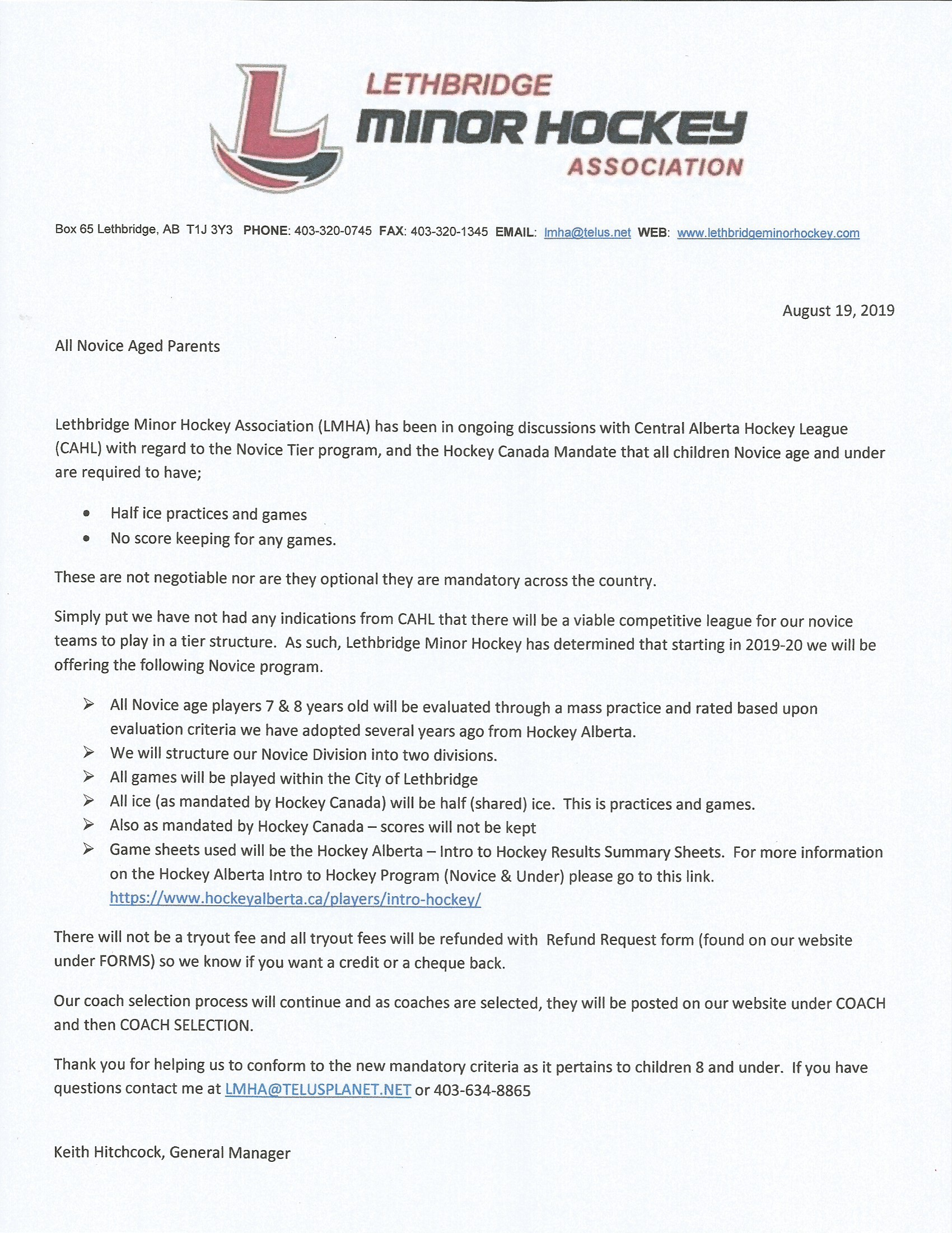 Novice Decision Letter 2019