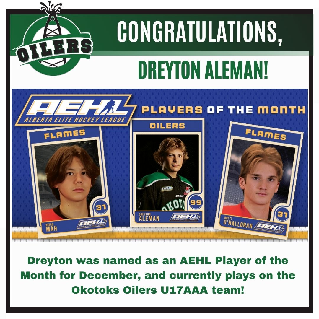 AEHL Player of the Month - December 2023