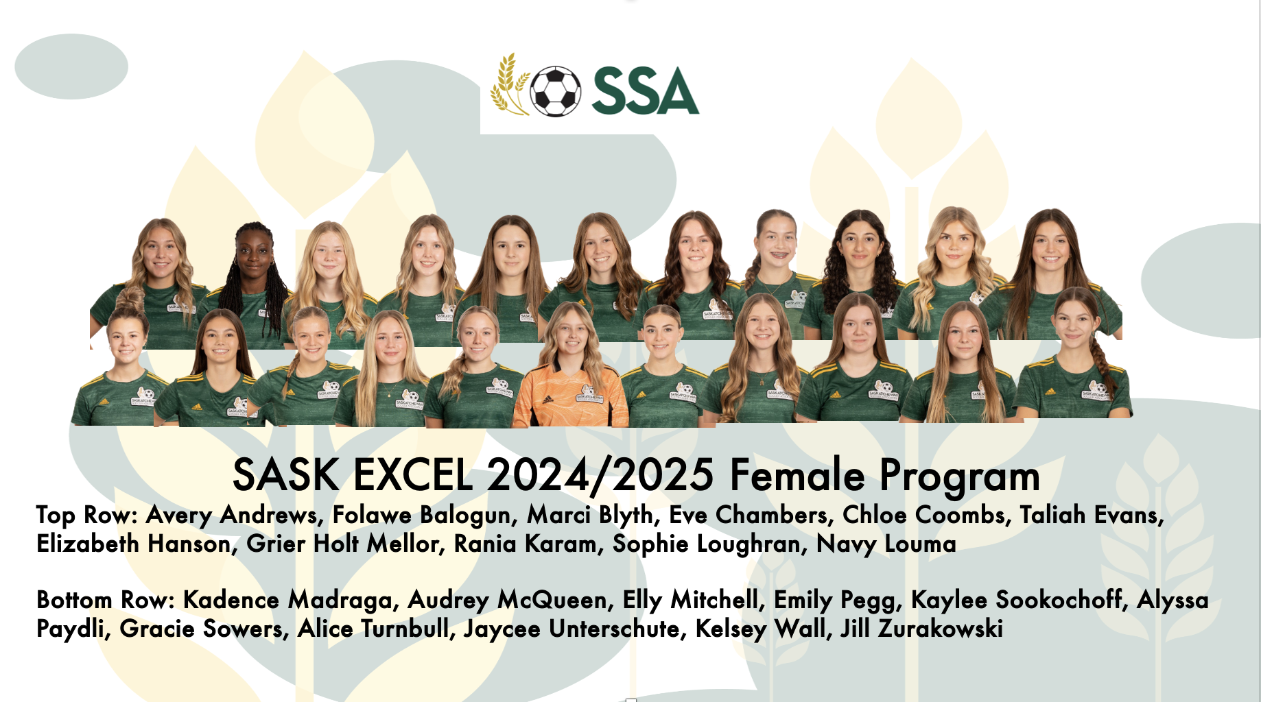 2024 EXCEL Female team