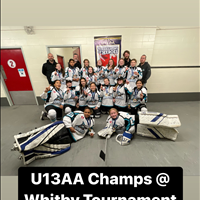 U13AA Champs at Whitby Tournament of Heroes