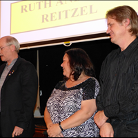 Ruth and Paul Reitzel, Stanley Park Optimist Ball Volunteer Award Recipients, are introduced by Gord Dearborn at the KSA Volunteer Recognition Dinner.  (Nov. 19, 2013)