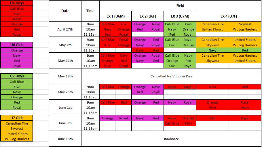 U6 - U7 Games